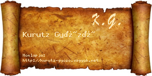Kurutz Győző névjegykártya