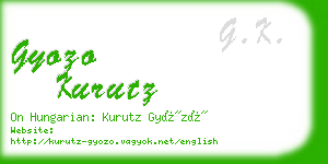 gyozo kurutz business card